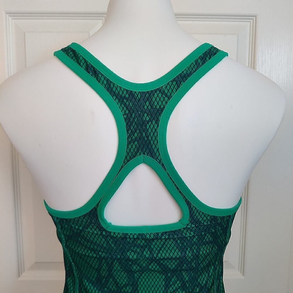 Nike Green Patterned Racerback Tank Top - Picture 4 of 10